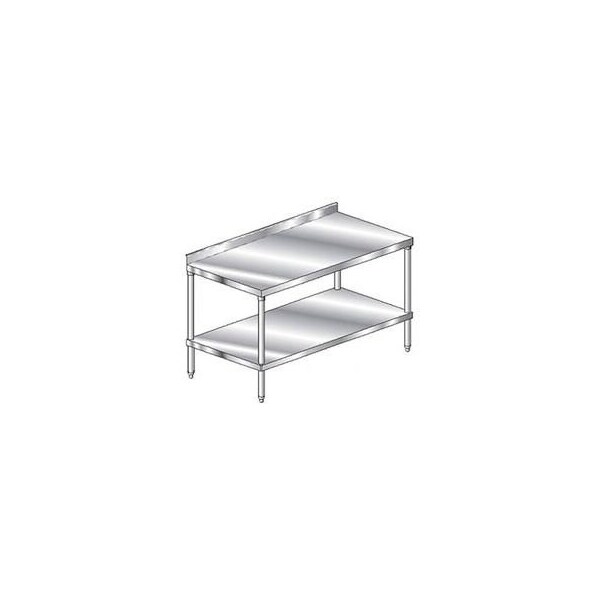 Aero Aero Manufacturing Company 304 Series 16 Ga Stainless Steel Workbench W/ Undershelf, 72"W x 30"D 3TSS-3072 - main